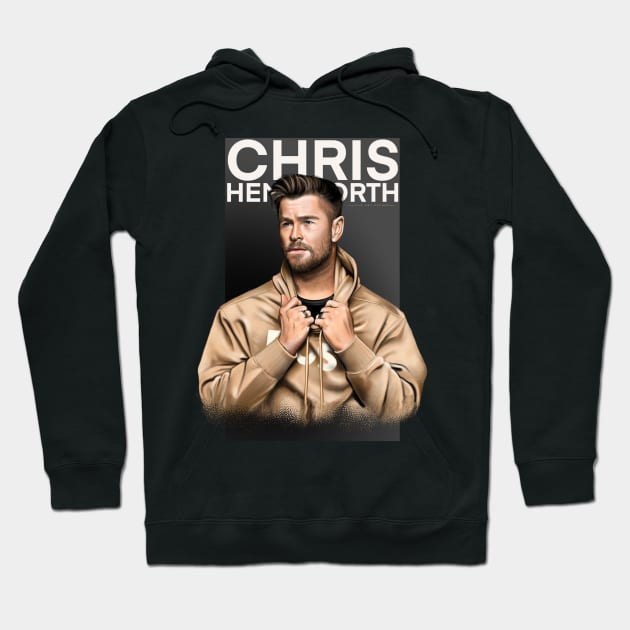 Chris Hemsworth painting Hoodie by SAN ART STUDIO 